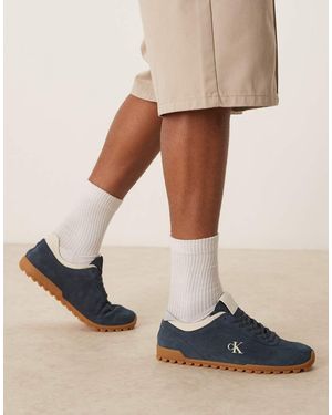 Calvin Klein Zapatillas De Deporte Bajas Azul Marino Hueso De Estilo Deportivo Con Suela De Goma De Calvin Klein Jean - Neutro
