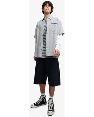 Bench x Superdry & Co Mechanic Short Sleeve Boxy Shirt - White