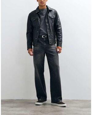 ASOS Vaqueros Baggy Grises Con Lavado Vintage - Azul