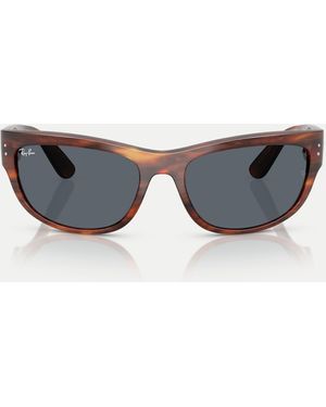 Ray-Ban – mega balorama – rechteckige sonnenbrille - Blau