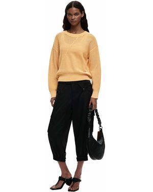 Desigual – basic – strickpullover - Schwarz