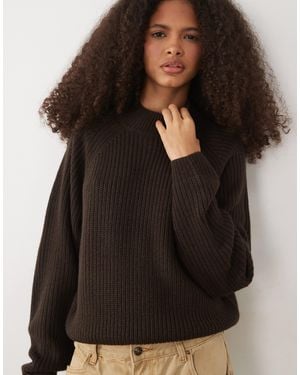 Threadbare High Neck Sweater - Black