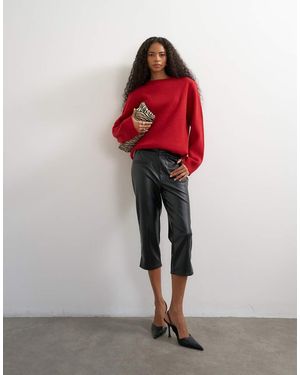 TOPSHOP Pantaloni Capri - Rosso