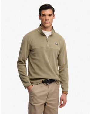 Superdry Expedition Fleece Half Zip - Natural
