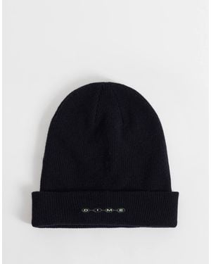 Dime Space Logo Ribbed Knit Beanie - Blue