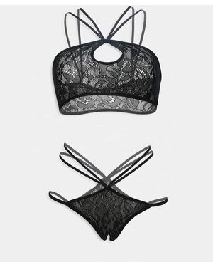 Ann Summers Promises Crotchless Set - White