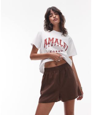 TOPSHOP Co Ord Super Soft Cupro Short - Brown