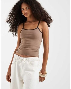 Hollister Reversible Square Neck Cami Top - Brown