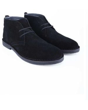 OFF THE HOOK Botines Chukka Negros De Estilo Casual Con Cordones De Ante Sahara De