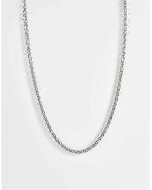 ASOS Waterproof Stainless Steel Link Rope T-bar Necklace - White