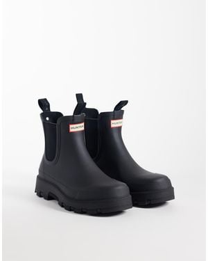 HUNTER Elements Elastic Stivaletti Chelsea Wellington Neri - Blu