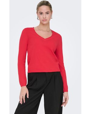 ONLY – strickpullover - Rot
