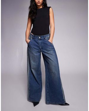 Abrand Jeans 99 Mega baggy Side Stripes Jeans - Blue
