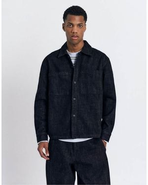Pull&Bear Denim Overshirt With Pockets - Blue