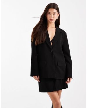 Object Boyfriend Fit Tailored Blazer Co-ord - Black