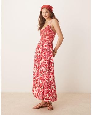 Free People Sweet Nothings Printed Midi Dress - Pink