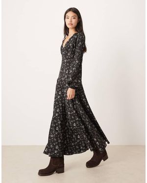 Glamorous V Neck Maxi Dress - Multicolour