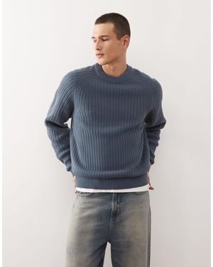 Collusion – oversize-strickpullover - Blau