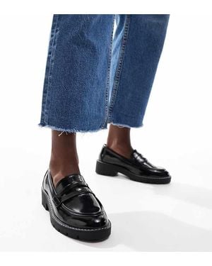 New Look Chunky Loafer With Stitching - Blue