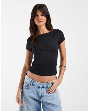 Hollister Seamless Slash Neck Top - Blue