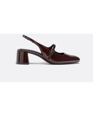 Stradivarius Mary Jane Block Heel - Brown