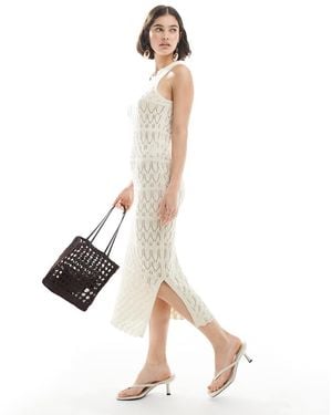 Vero Moda Vestito Canotta Midi Color Crema - Bianco