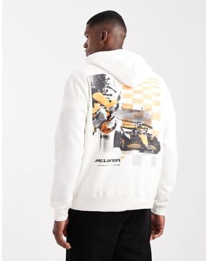 Hollister Boxy F1 Back Graphic Hoodie - White