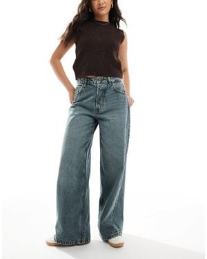 Stradivarius Str baggy Jean - Blue
