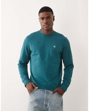 Calvin Klein Sudadera Color Cerceta Con Estampado Gráfico-Azul