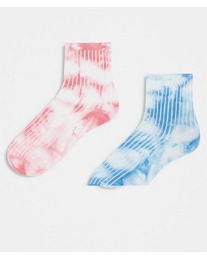 Pieces 2 Pack Tie Dye Socks - Blue