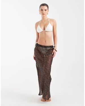 Aray Sheer Beach Maxi Skirt - White