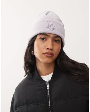 KTZ La Dodgers Womens Logo Wide Cuff Knit Beanie - Black
