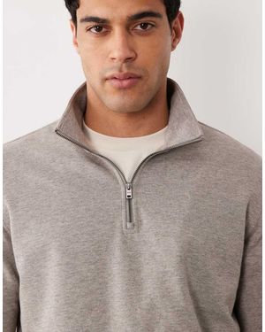 Mango Ruimvallend Sweatshirt Met Korte Rits - Grijs