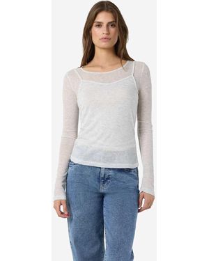 Noisy May Top - White