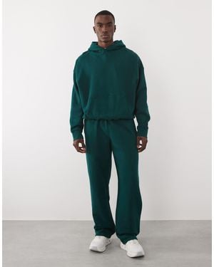 4505 Icon Rest Day Heavyweight 440Gsm Cotton Wide Leg Jogger With Zip Pockets - Blue