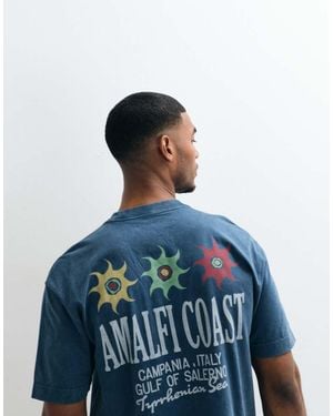 Hollister Amalfi Back Graphic Boxy T-shirt - Blue