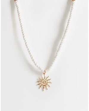 Pieces Sun Rope Neclace - White