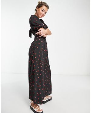 Glamorous Tie Back Square Neck Jumpsuit - Black