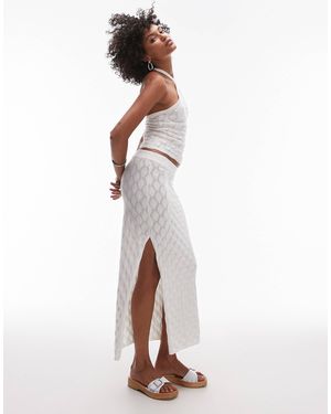 Rhythm Daisy Knit Maxi Beach Skirt Co-ord - White