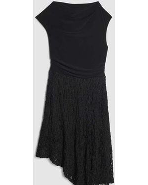 River Island Lace Hybrid Drape Dress - Black