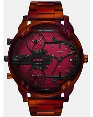 DIESEL Multifunction Mr. Daddy Slim, Stainless Steel - Red
