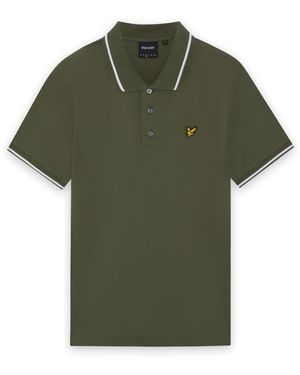 Lyle & Scott Ss Polo Shirts Tipped Polo Shirt - Green