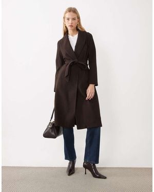New Look Longline Belted Coat - White