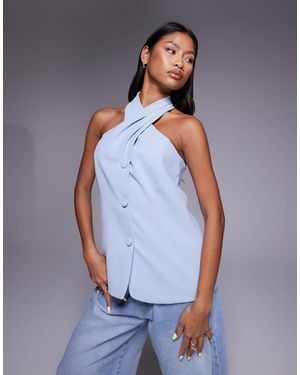 River Island – neckholder-weste - Blau