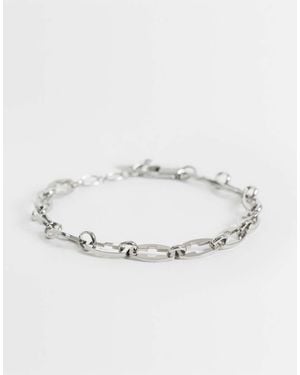 ASOS Pulsera Con Eslabones Y Abertura En -Plateado - Neutro