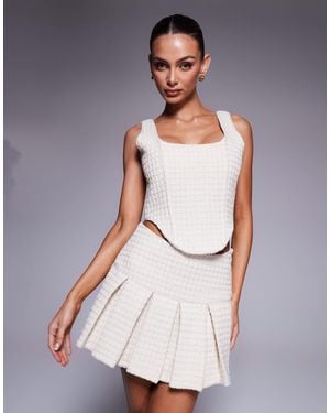 Wanderdoll Noel Boucle Scoop Neck Corset Top Co-ord - Multicolour