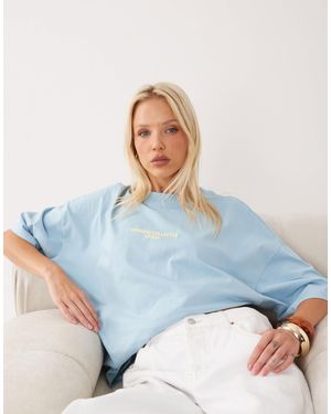 ASOS Weekend collective icon oversize-t-shirt mit auffälligem rückendruck - Blau
