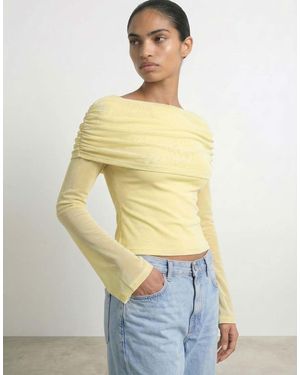 HYPEDROP Top A Maniche Lunghe Color Fiori Di Anice 1 - Giallo