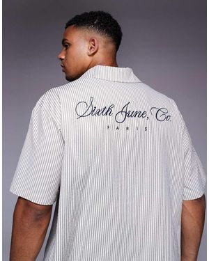 Sixth June Shirt With Back Logo Detail - Grey
