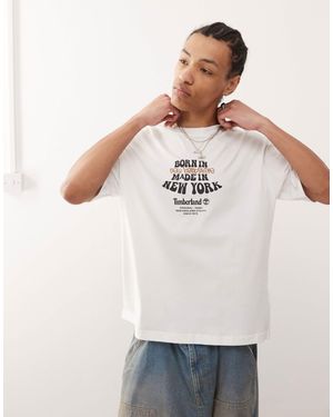 Timberland – oversize-t-shirt - Weiß